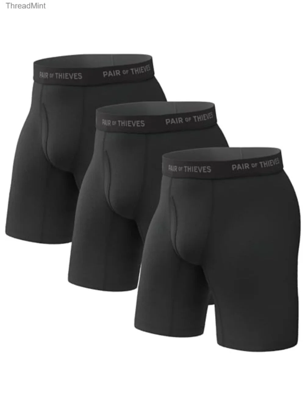 Men Super Fit Long Boxer Briefs 5 Inseam Polyamide Spandex 4-Way Stretch